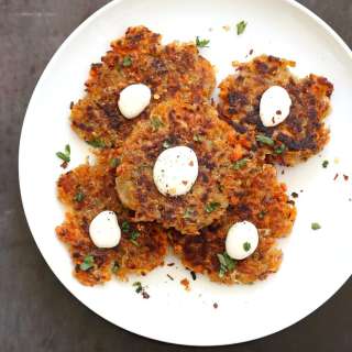 Potato Sweet Potato Latkes - Fritters