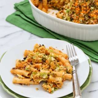 Ziti Cheddar Brussels Sprouts Bake Recipe