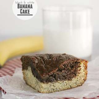Black and White Banana Cake