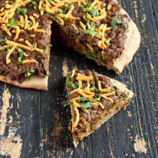 Missir Wot Pizza - Ethiopian Red lentil stew, Kale on Gluten free Teff Pizza Crust. vegan recipe