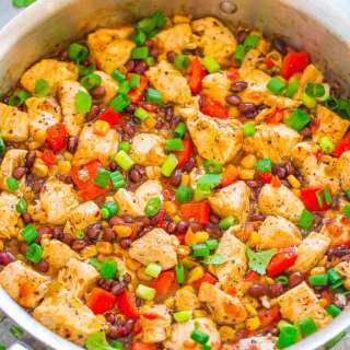 15-Minute Salsa and Black Bean Chicken Skillet