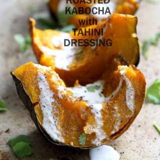 Berbere Roasted Kabocha Squash with Tahini Dill Dressing
