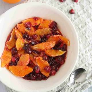 Orange Compote with Candied Cranberries