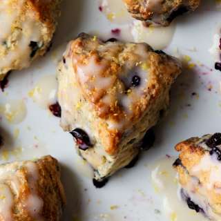 Lemon Blueberry Scones Vegan Oil-free