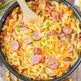 One Pot Cheesy Sausage Pasta