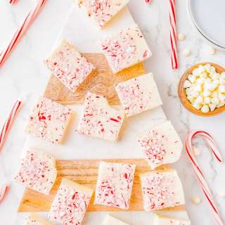 White Chocolate Peppermint Fudge
