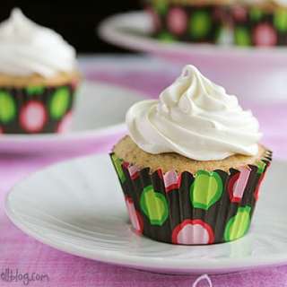 Vanilla Poppyseed Cupcakes with Lemon Marshmallow Frosting