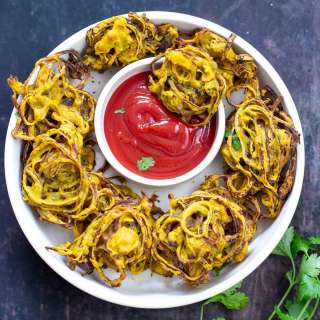 Baked Onion Pakora/ bhajji
