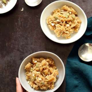 Vegan Almond Halwa (Instant Pot Badam Halwa) Oil-free