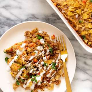 Vegan Taco Mac and Cheese Bake