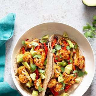 Vegan Sheet Pan Fajita Tacos Dinner