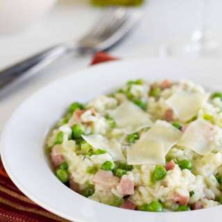 Ham Risotto with Peas
