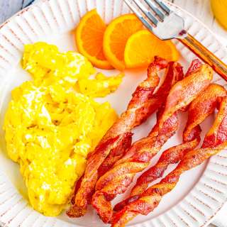 Air Fryer Twisted Bacon