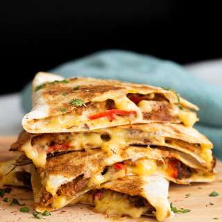 Quesadillas with Walnut Taco Meat