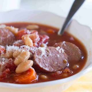 Crockpot White Bean Soup with Sausage