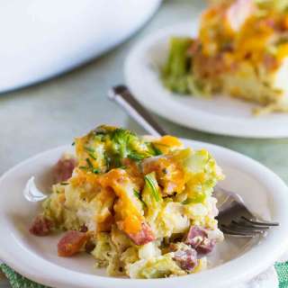 Ham and Cheese Strata with Broccoli