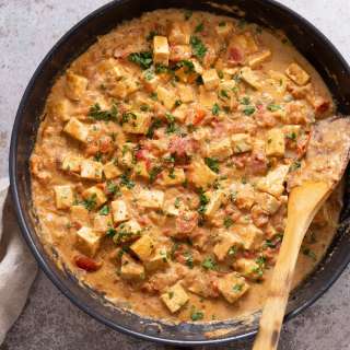 Tofu in Creamy Black Pepper Tomato Sauce ( Dum Tofu Paneer Kali Mirch) 