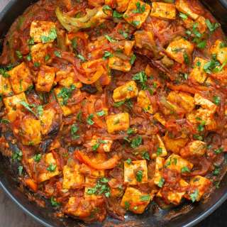 Tofu Jalfrezi (One Pan Indian Smoky Tofu Pepper Tomato stir fry)