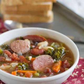 Slow Cooker Tuscan Bean Soup with Sausage