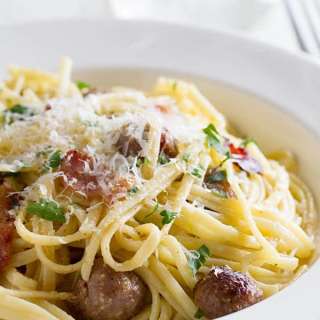 Sausage Carbonara Pasta