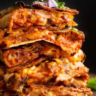Sheet Pan Pepperoni Pizza Quesadilla 
