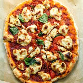 Vegan Margherita Pizza with Cashew Mozzarella
