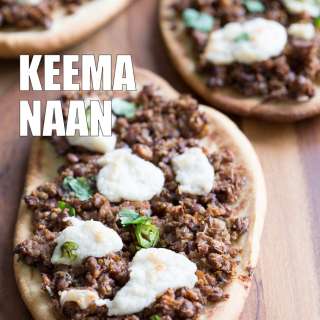 Vegan Keema Naan with Keema Lentils, Carrots, Walnuts