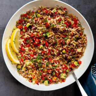 Lentil Orzo Salad