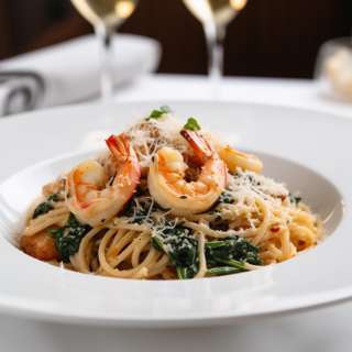 Pasta with Shrimp Spinach and Garlic Recipe