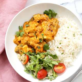 Tofu Achari "Paneer" - Tofu & Veggies in Achari Sauce
