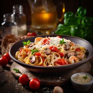 Fettuccine with Shrimp