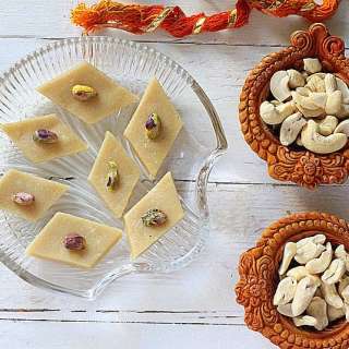 Vegan Kaju Katli - Indian Cashew fudge. Glutenfree