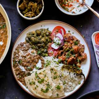 Diwali Party Menu (Dal do pyaaza, Gobi matar makhani, Chana Saag)