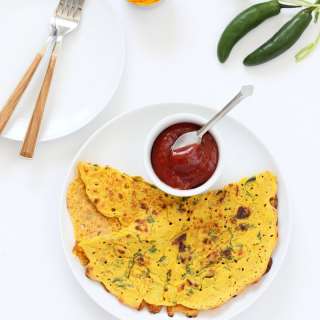 Vegan Chickpea flour Pancakes - Besan Chilla