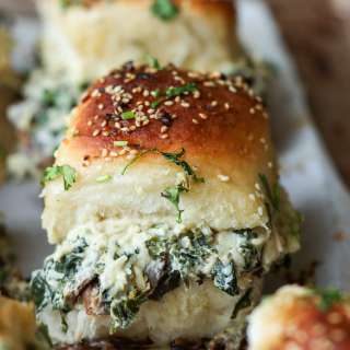 Cheesy Pull-Apart Mushroom Sliders