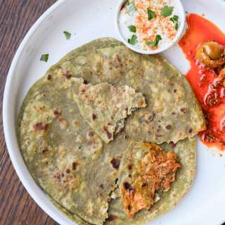 Spinach Paratha (Spinach flatbreads)