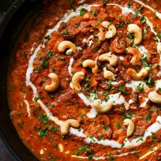 Beans Korma (Beans in Onion Cilantro Curry Sauce)