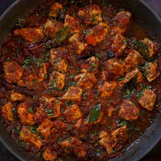 Chettinad Pepper Chicken Curry (Tofu in Fennel Cardamom Black Pepper Sauce)