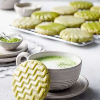 Glazed Matcha Sugar Cookies