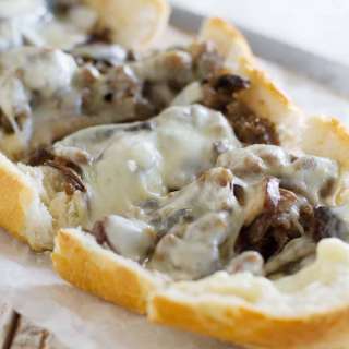 French Bread Pizza with Sausage and Portobello Mushrooms