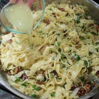 Tagliatelle Pasta With Walnuts and Lemon Recipe