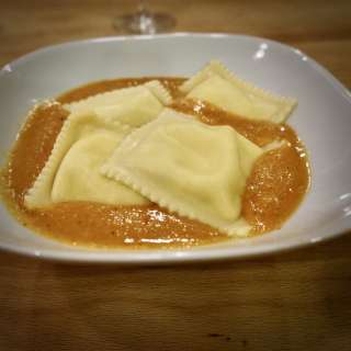 Ravioli with Carrot Fennel Sauce