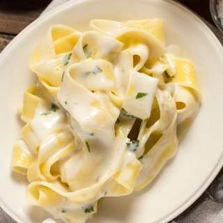 Pasta with Basil Cream Sauce