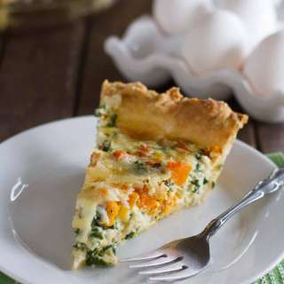Butternut Squash Quiche with Kale