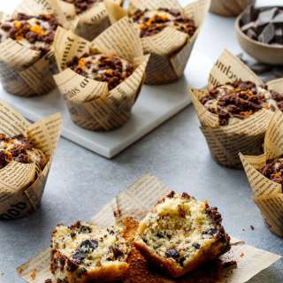 Chocolate Orange Muffins with Chocolate Streusel