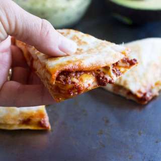Shrimp Quesadilla with Chorizo