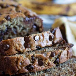 Peanut Butter Banana Bread with Chocolate Chips