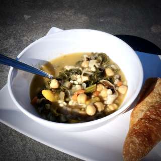 Mushroom Barley and Kale Minestrone Soup Recipe