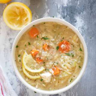 Lemon Chicken Orzo Soup