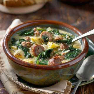 Italian Sausage, Spinach and Artichoke Soup Recipe